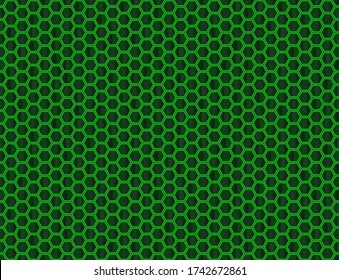 Seamless vector pattern of dark green  honeycomb mosaic. Green hexagon tiles background. Print for wrapping, backgrounds, fabric, scrapbooking,etc. Other mosaic patterns in mosaic collection.