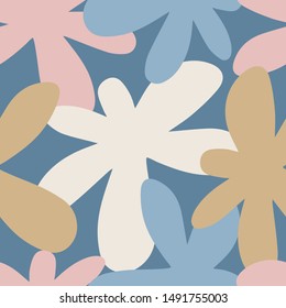 Seamless vector pattern with decorative abstract flowers. The design is perfect for wallpapers, wrapping papers, stationary design, sheets, clothes.