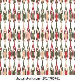 Seamless vector pattern with decorative abstract wavy shapes in lines in pastel tones. The design is suitable for decorations, textiles, stickers, backgrounds. 