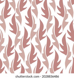 Seamless vector pattern with decorative abstract wavy shapes in lines in pink tones. The design is suitable for decorations, textiles, stickers, backgrounds. 