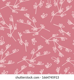 Seamless vector pattern with decorative branches