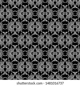 Seamless vector pattern of decorative vintage design elements