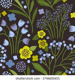 Seamless vector pattern. Delicate floral background. Part of the collection