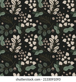 Seamless vector pattern. Delicate floral background