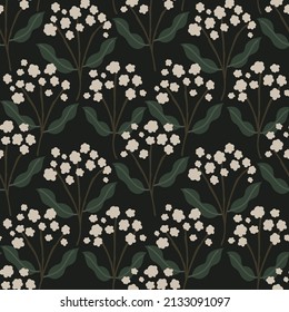 Seamless vector pattern. Delicate floral background