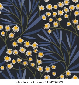 Seamless vector pattern. Delicate floral background