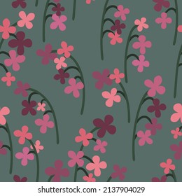 Seamless vector pattern. Delicate floral background