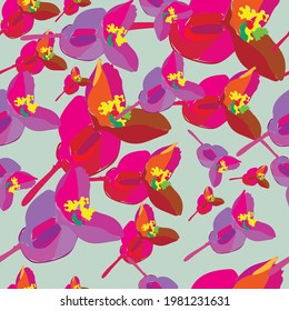 Seamless vector pattern for design of fabrics, paper, backgrounds, clothes, booklets, advertising.