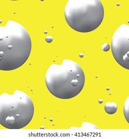 Seamless vector pattern design with realistic abstract water drop circle shapes, repeating endless background, surface pattern for all web and print purposes