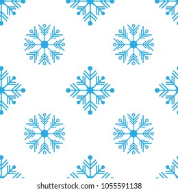 Seamless vector pattern with detailed snowflakes. vector background