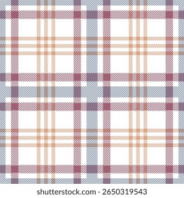Padrão de vetor sem costura com design xadrez diagonal em tons de laranja azul Borgonha, textura tradicional de tecido de tartan para têxteis, fundo de estilo tecido escocês clássico para decoração de roupas