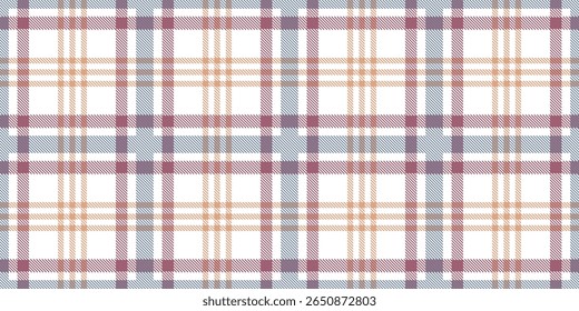 Padrão de vetor sem costura com design xadrez diagonal em tons de laranja azul Borgonha, textura tradicional de tecido de tartan para têxteis, fundo de estilo tecido escocês clássico para decoração de roupas