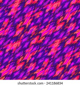 Seamless vector pattern with diagonal layout. Ikat style. 