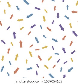 Seamless vector pattern with different arrows. Modern cursor illustration