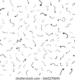 Seamless vector pattern with different arrows. Modern cursor illustration