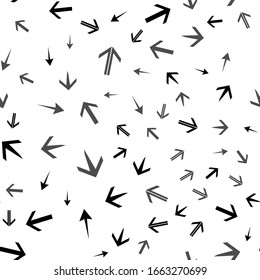 Seamless vector pattern with different arrows. Modern cursor illustration