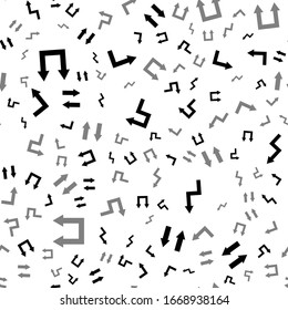 Seamless vector pattern with different arrows. Modern cursor illustration