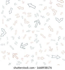 Seamless vector pattern with different arrows. Modern cursor illustration