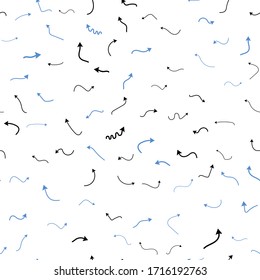 Seamless vector pattern with different arrows. Modern cursor illustration