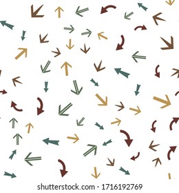 Seamless vector pattern with different arrows. Modern cursor illustration
