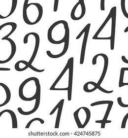 Seamless vector pattern of different figures on a white background. Electronic background. Excellent print on wrapping paper.
