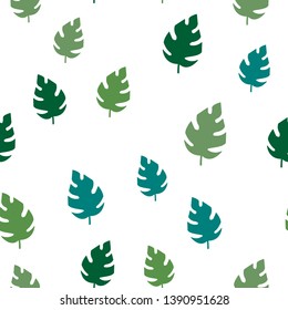 Seamless vector Pattern with different leaves. Floral decoration.