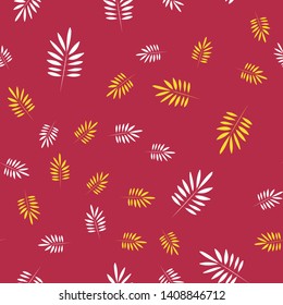 Seamless vector Pattern with different leaves. Floral decoration.