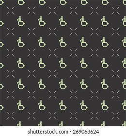 Seamless vector pattern with disability symbol, can be used as tiling, web pattern or for just related design. 