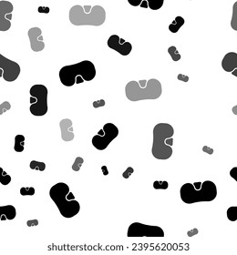 Seamless vector pattern with diving goggles symbols, creating a creative monochrome background with rotated elements. Vector illustration on white background