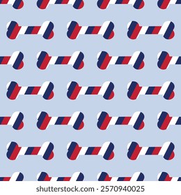 Seamless Vector pattern with Dog Bones and Star for American Independence Day 4th of July background