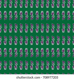 Seamless vector pattern with dogs on dark green background