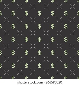 Seamless vector pattern with dollar currency, can be used as tiling, web pattern or for just finance related design. 