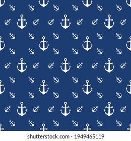 Seamless vector pattern with doodle anchors. Anchors Seamless pattern can be used for wallpaper, pattern fills, web page background, surface textures vector illustration
