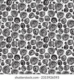 seamless vector pattern with doodle circules. abstract illustration
