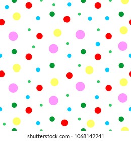 
Seamless vector pattern with dots. Colorful background.