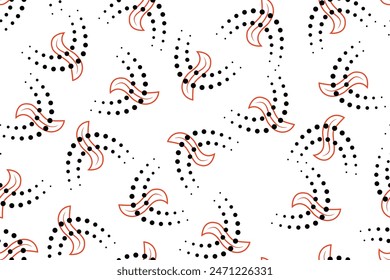 Patrón de Vector sin costuras de puntos. Moda impresa en tela