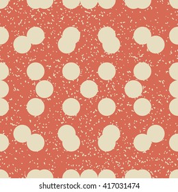Seamless vector pattern with dots. Grunge texture background.