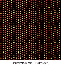 Seamless vector pattern with dots. Sad mood, rainy texture. Black background. Backdrop with dots.