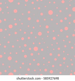 Seamless vector pattern with dots. Simple graphic design. Dotted drawn grey background with little decorative elements. Print for wrapping, web backgrounds, fabric, decor, surface