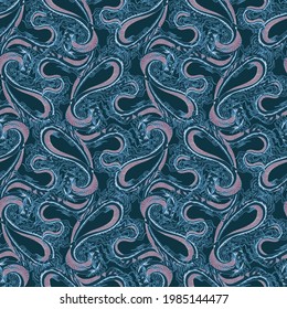 Seamless vector pattern. Dragon. Vintage oriental style.