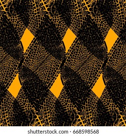 Seamless vector pattern with dragonfly wings