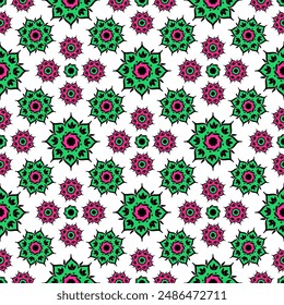 Seamless vector pattern with drawn vintage ornament. Decorative print for textiles, fabrics, covers, wallpaper and other surfaces.