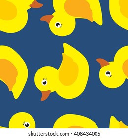 Seamless vector pattern with duck