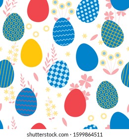 Seamless vector pattern. Easter celebration 