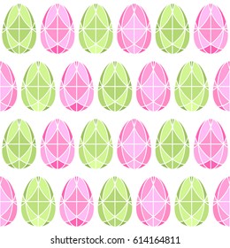 Seamless vector pattern with easter eggs.