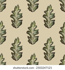 Seamless vector pattern of elegant leaves