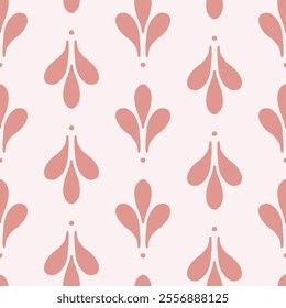 Seamless vector pattern with elegant pink fleur de lis flowers textile scrapbook packaging