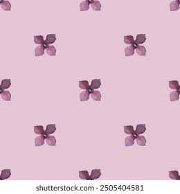 Seamless vector pattern of elegant purple violets