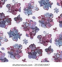 Patrón de Vector sin costuras de violetas moradas elegantes