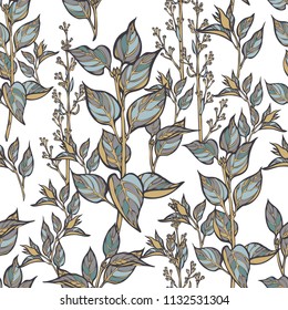 Seamless vector pattern with elements of beet pulp for printed products
